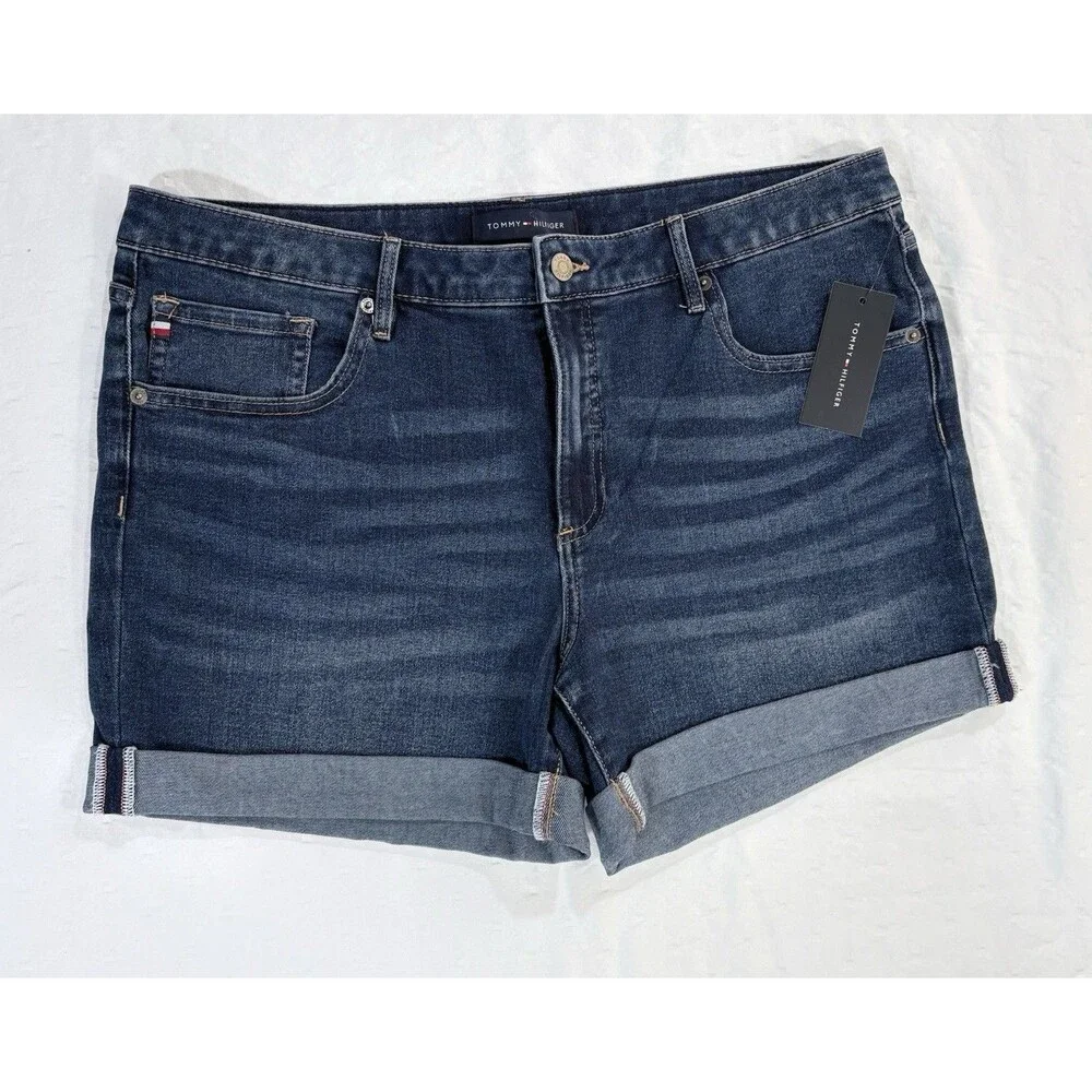 Tommy Hilfiger Denim Jean Shorts Women Size 16 NWT J51W2700